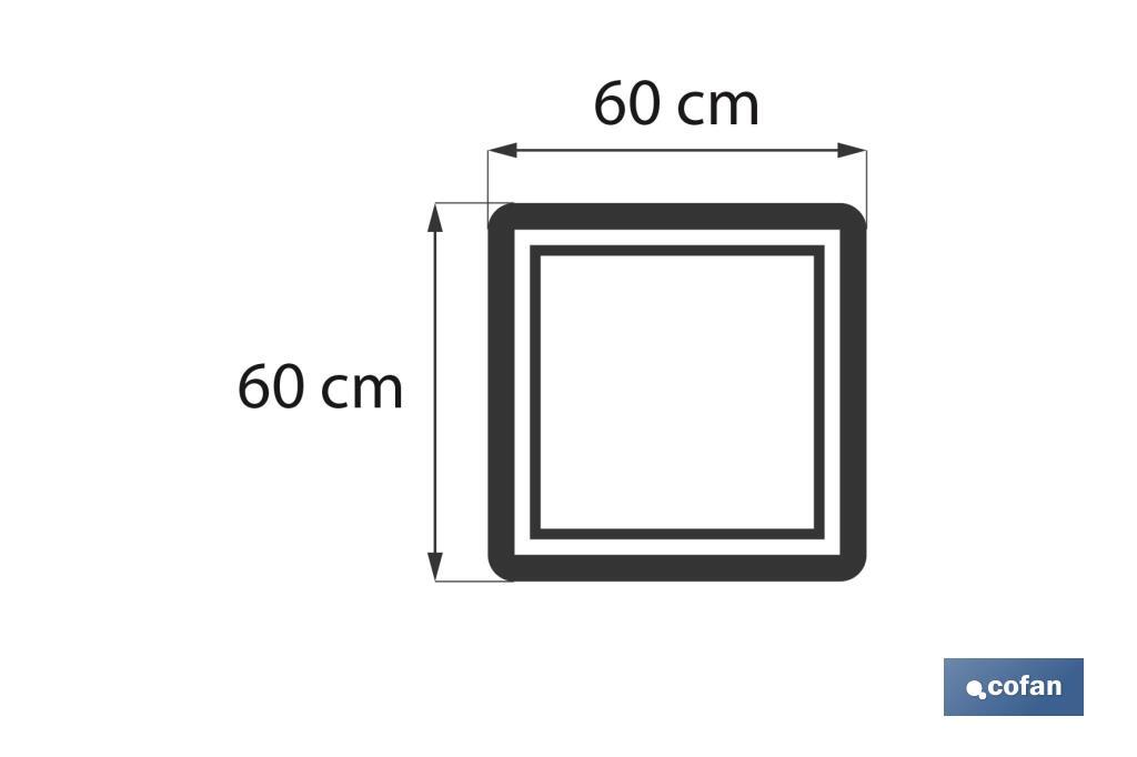 Tapis de salle de bain | Modèle Abisinia | Couleur Beige | 100 % coton | Grammage 1000 g/m² | Dimensions 60 x 60 cm - Cofan