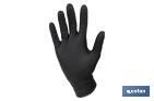 Box of 50 diamond-textured nitrile gloves | Available sizes from S to XL | Colour: Black - Cofan