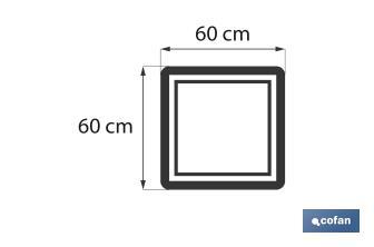 Tapis de salle de bain | Modèle Abisinia | Couleur Beige | 100 % coton | Grammage 1000 g/m² | Dimensions 60 x 60 cm - Cofan