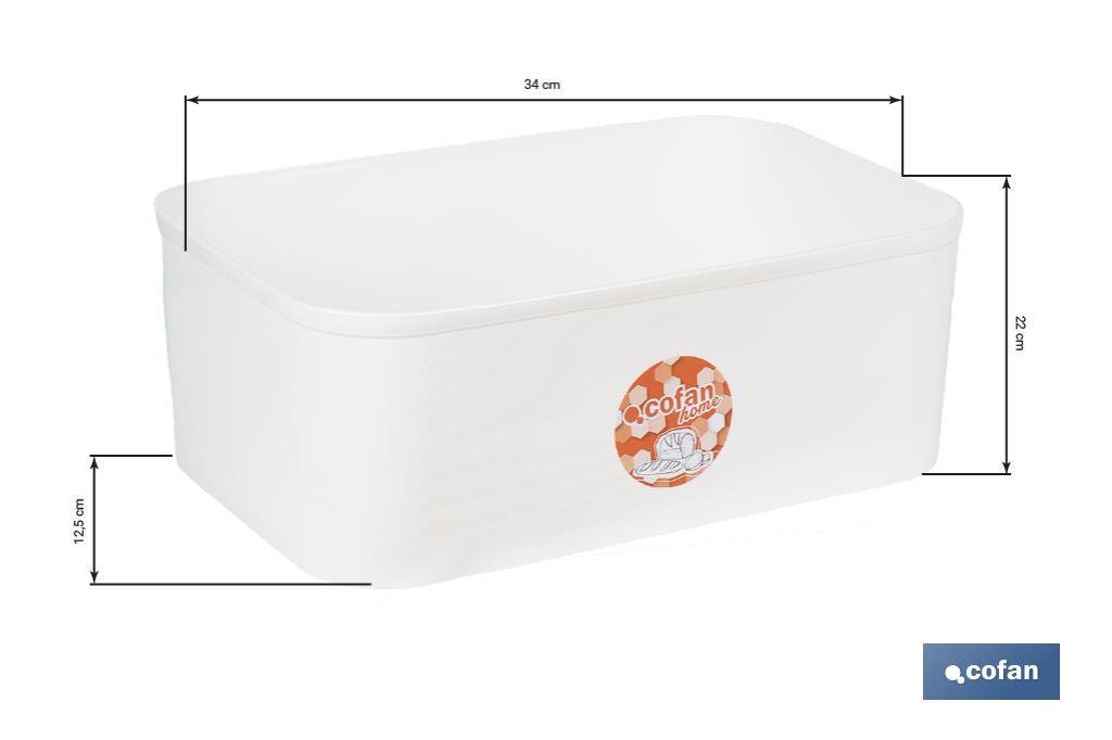 Bread bin with bamboo lid | minimalist design | 6.5 l capacity | Perfect for keeping bread fresh | Available in different colours - Cofan