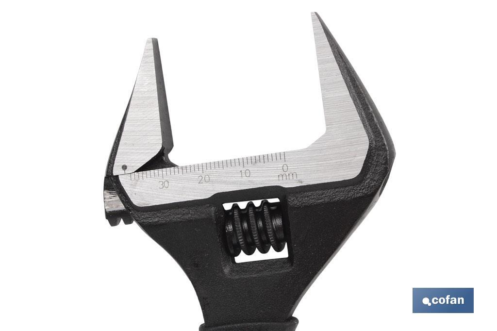 Adjustable wrench | Wide jaw adjustable wrench | Available in various sizes and openings | Adjustable wrench - Cofan