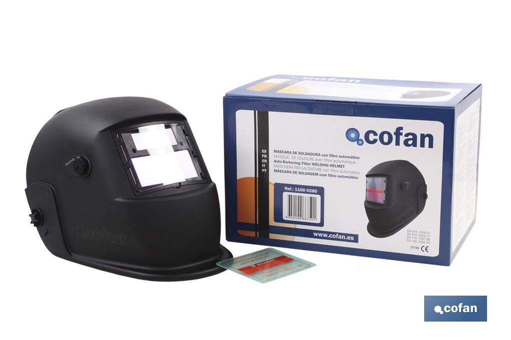 Máscara de Soldar Automática | ARC/MIG/MAG/TIG | Cor Negra - Cofan