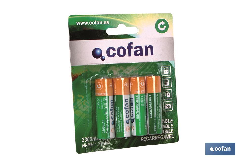 Pilas Recargables AA - Cofan