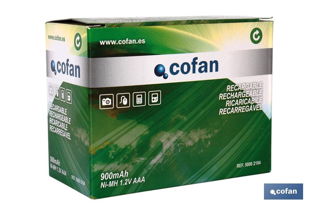 Rechargeable batteries AAA - Cofan