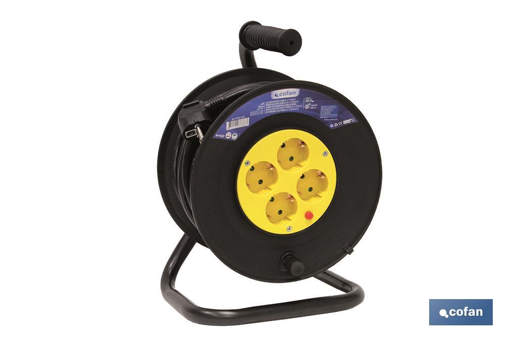 Cable Reel with 4 Sockets | Cable Length: 25 metres | Cable section: 3 x 1.5mm - Cofan