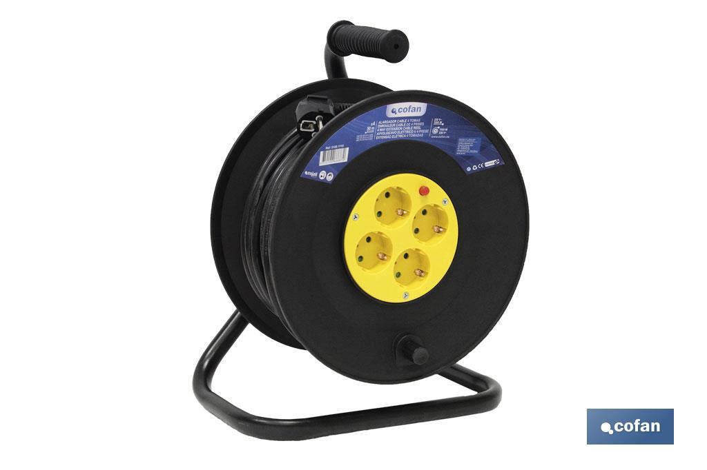 Cable Reel with 4 Sockets | Cable Length: 50 metres | Cable section: 3 x 1.5mm - Cofan