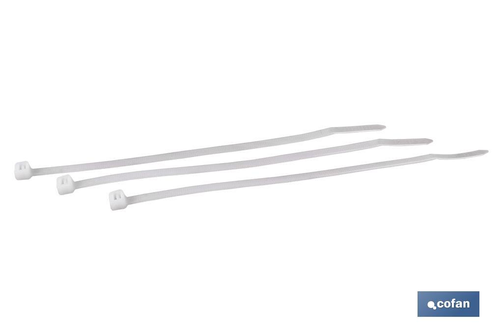 Nylon cable ties PA 6.6 White - Cofan