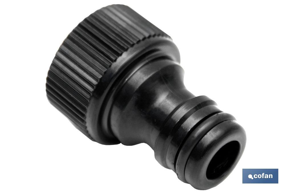 Hose adapter | Female thread | Polypropylene | Suitable for garden hose | Available in different sizes - Cofan