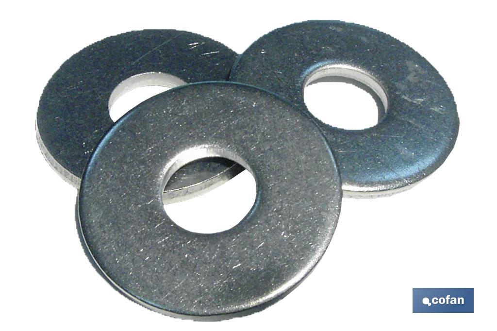 Wide wing flat washer. Stainless steel A-2 - Cofan