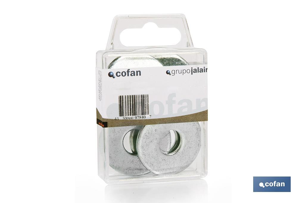 Wide flange flat washers DIN-9021 Standard Blister - Cofan