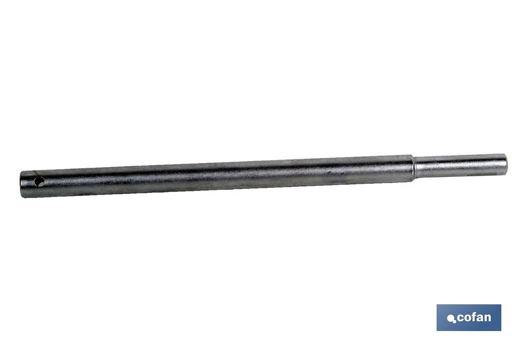 Barra de acero para giro de llave de tubo | | Fabricada en cromo vanadio | Medidas para llaves de tubo desde 20 hasta la 32 - Cofan