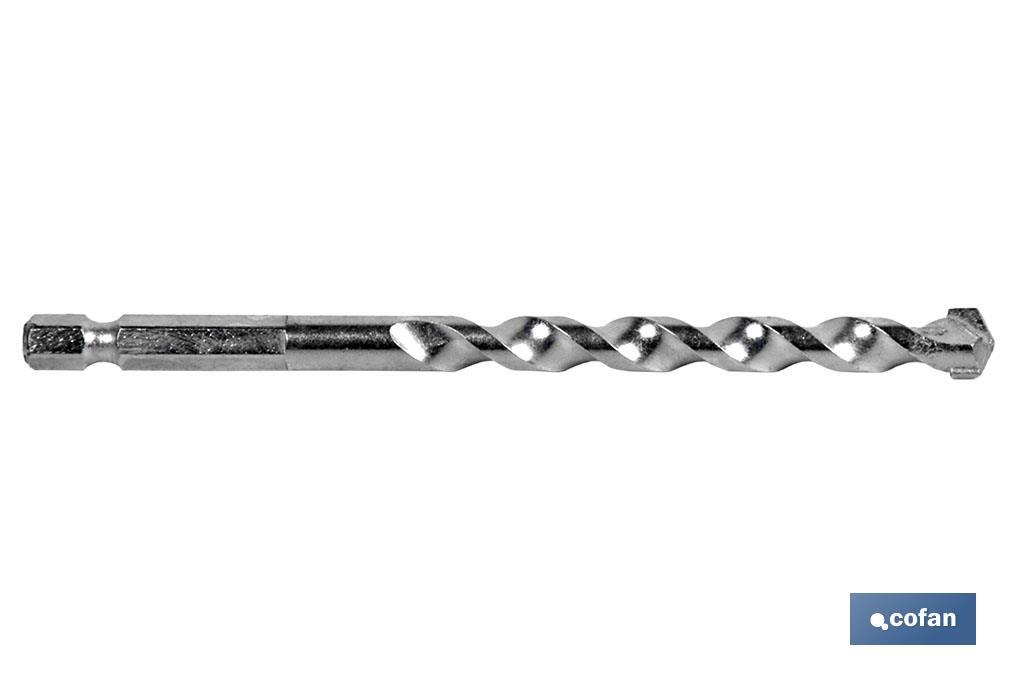 Professional wall drill bit with 1/4” hexagonal handle - Cofan