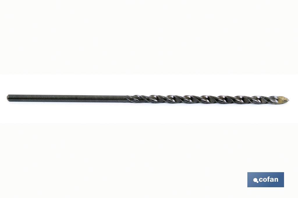 Extra long standard twist drill bits for concrete - Cofan