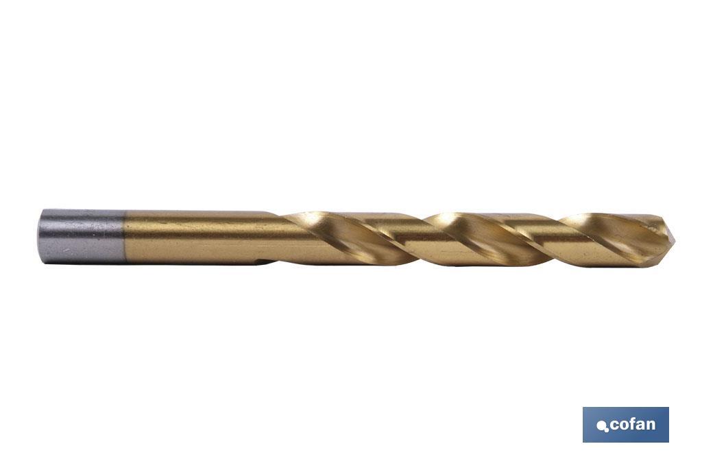 HSS TIN-DIN 338 twist drills - Cofan