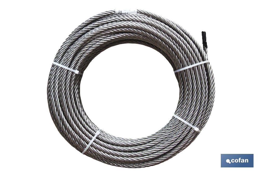 Stainless cable D-1570 7x7+0 AISI 316 (A-4) - Cofan