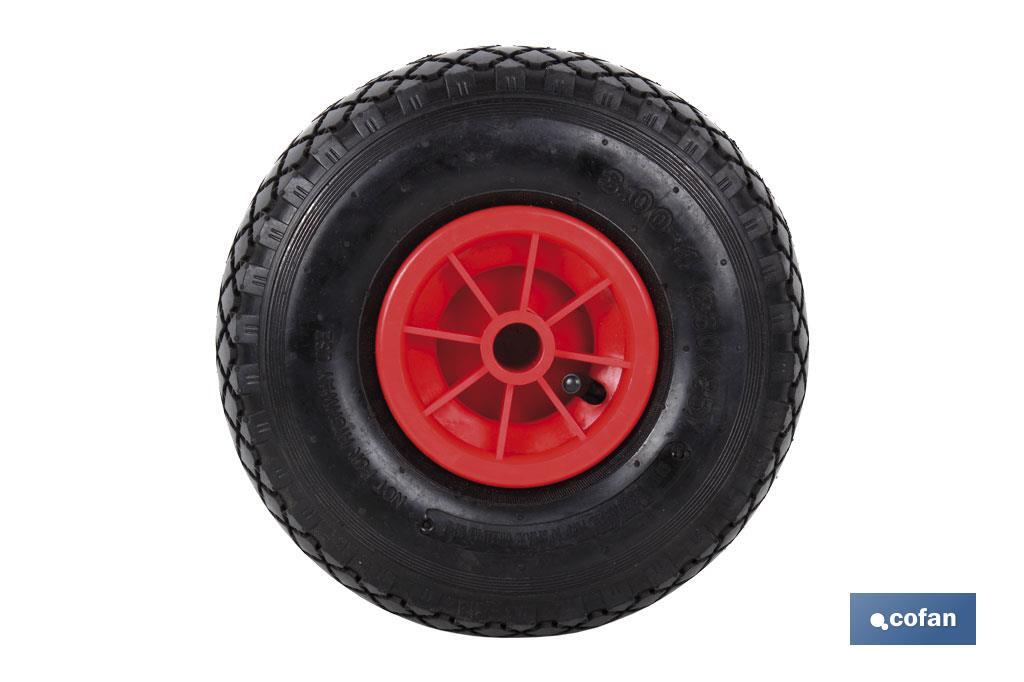 Wheel for hand trucks and sack trucks | With no bearing | Manufactured with pneumatic ABS tyre - Cofan