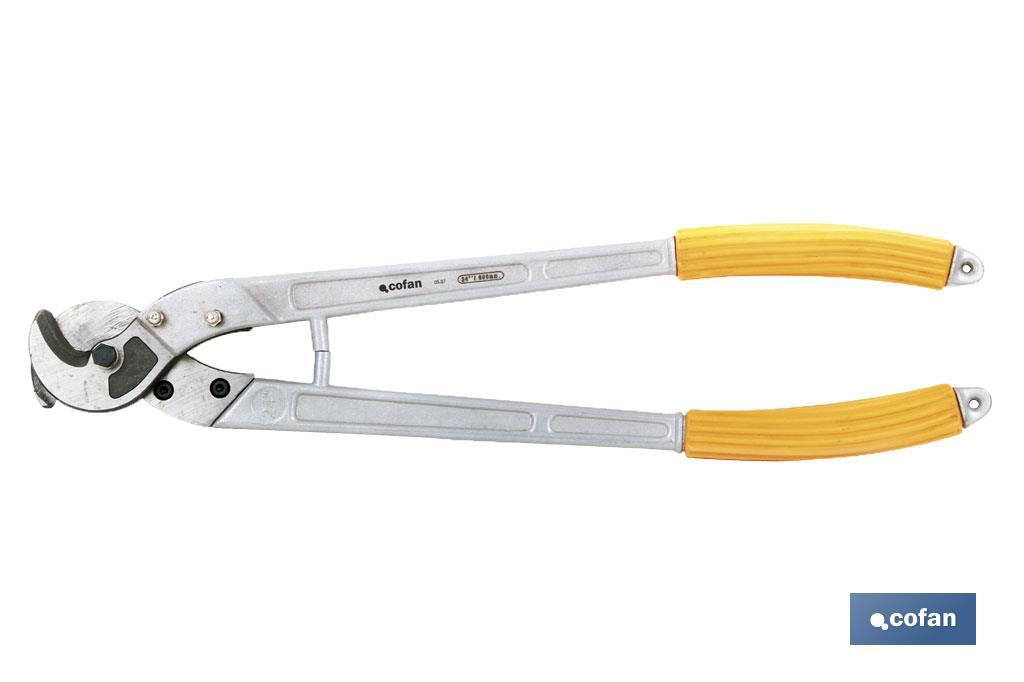 Tenazas cortacables de aluminio y cobre | Para grosores desde 3 hasta 22 mm | Longitud 220 mm - Cofan