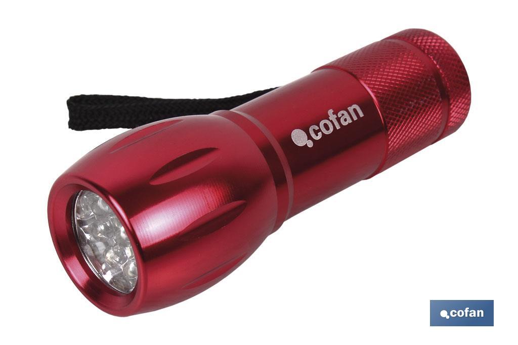 9 LED farbige Alu-Lampe - Cofan