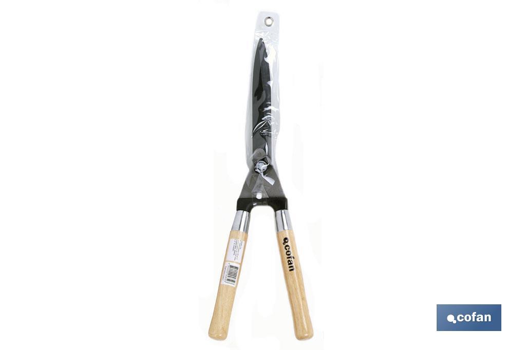 Professional hedge shears | Ergonomic wooden handle | Suitable for gardening and shrubs - Cofan