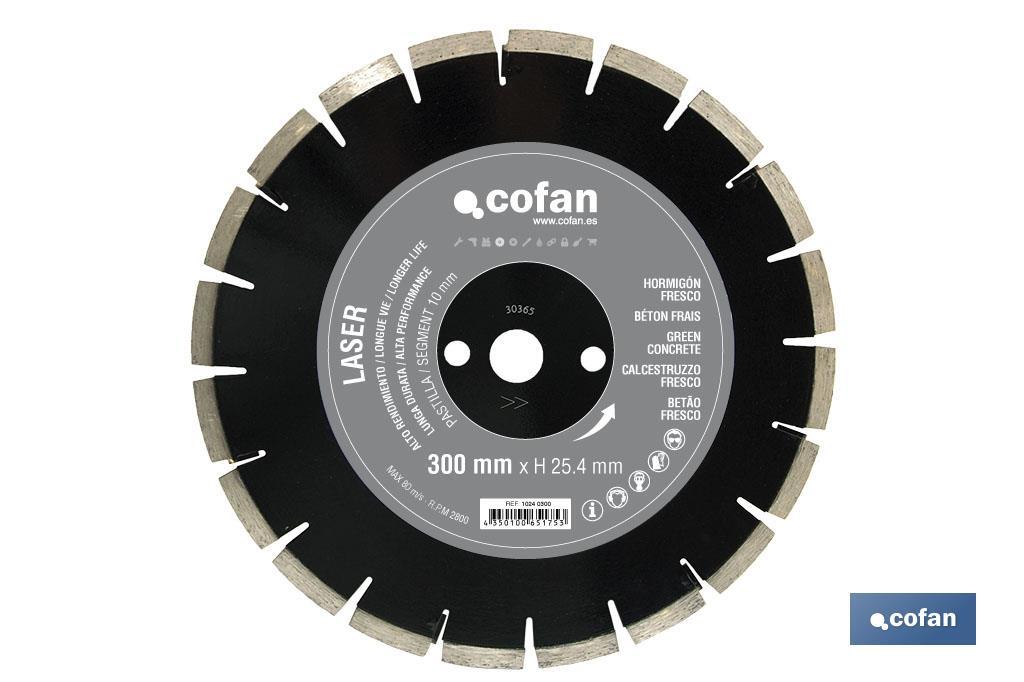 Diamond disc for fresh concrete - Cofan