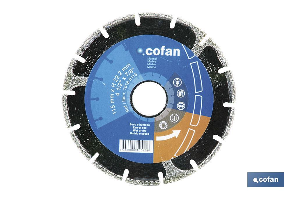 Diamon discs "Marble special" - Cofan