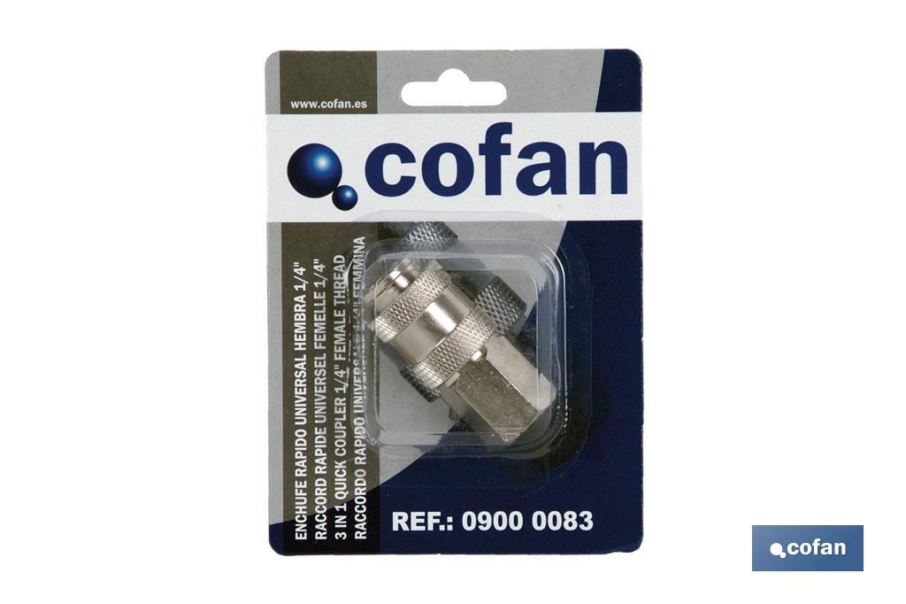 Raccord rapide universel filetage femelle 1/2" - Cofan