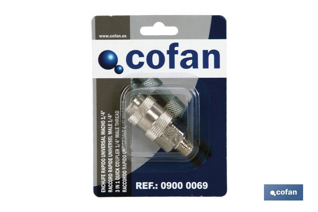 Raccord rapide universel filetage mâle 1/2" - Cofan