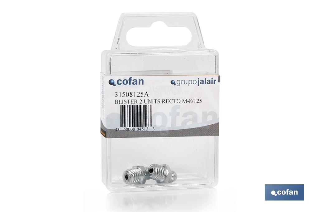 Ingrassatore dritto. Blister standard. - Cofan