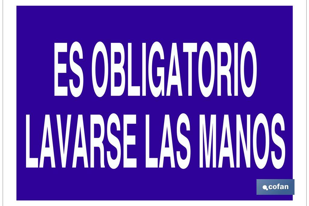 Es obligatorio lavarse las manos - Cofan