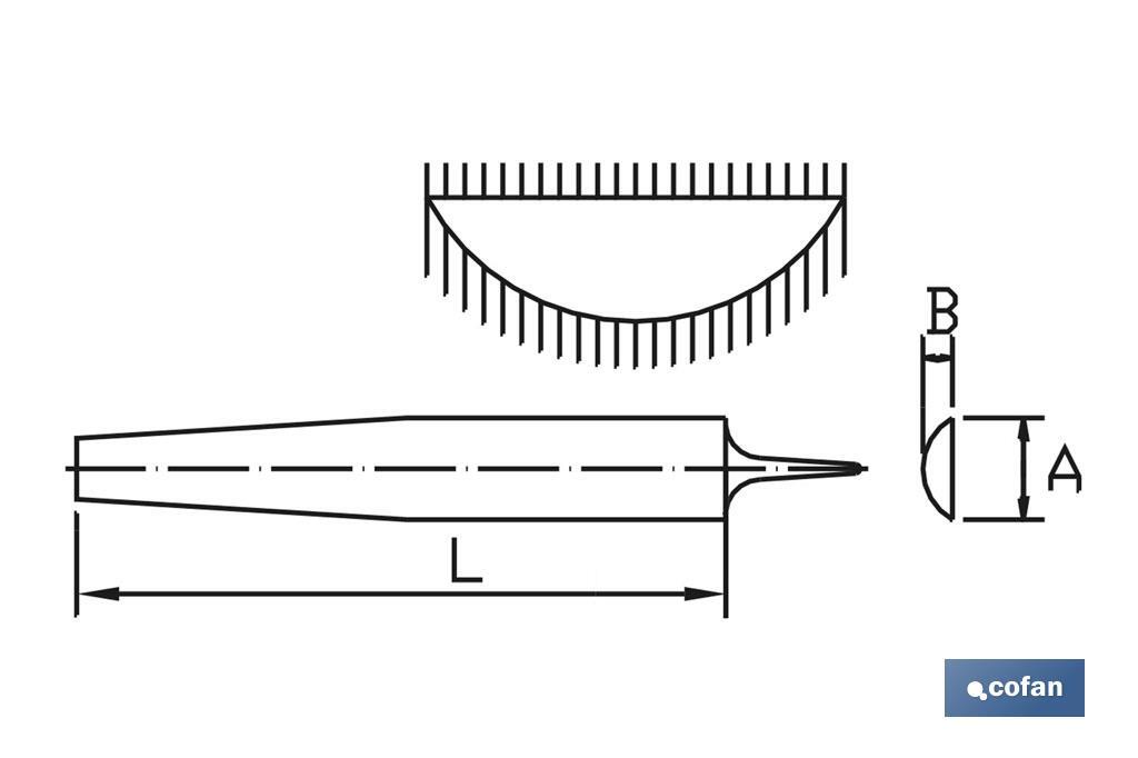 Raspa semitonda | Varie dimensioni e modelli | Manici intercambiabili ed ergonomici - Cofan