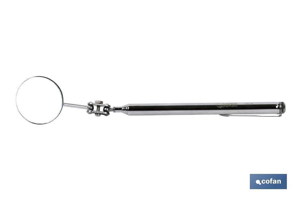 Miroir d’inspection télescopique | Longueur : 502 mm | Forme ronde et rétractile | Réparation de véhicules - Cofan