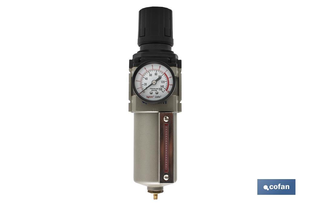 Filtre régulateur de pression avec filetage 3/8" | Filtre régulateur d'air comprimé de compresseur - Cofan