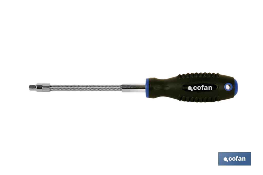 Flexível para soquetes 1/4" + 9 soquetes (5-13mm) - Cofan