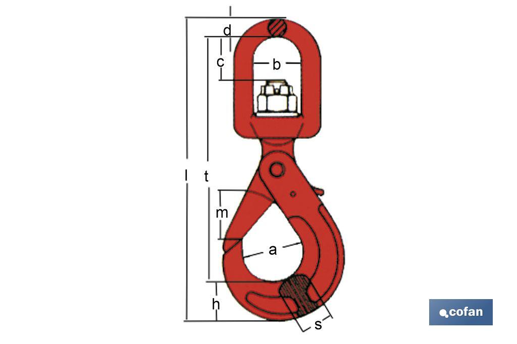 High safety rotatory hook G-80 - Cofan