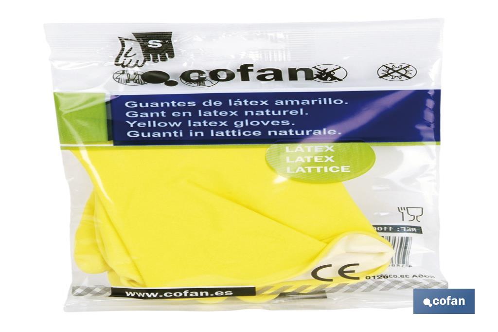 Luvas de Látex amarelas para limpieza - Cofan