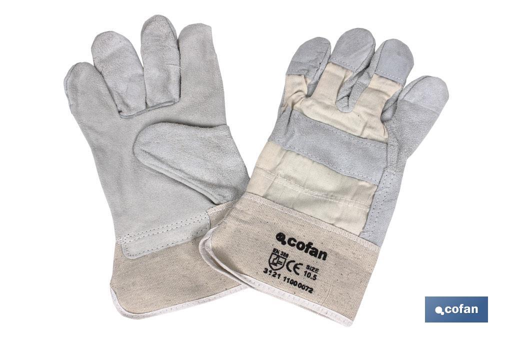 Guantes de serraje americano | Especiales para carga y descarga | Diseño industrial y resistente - Cofan