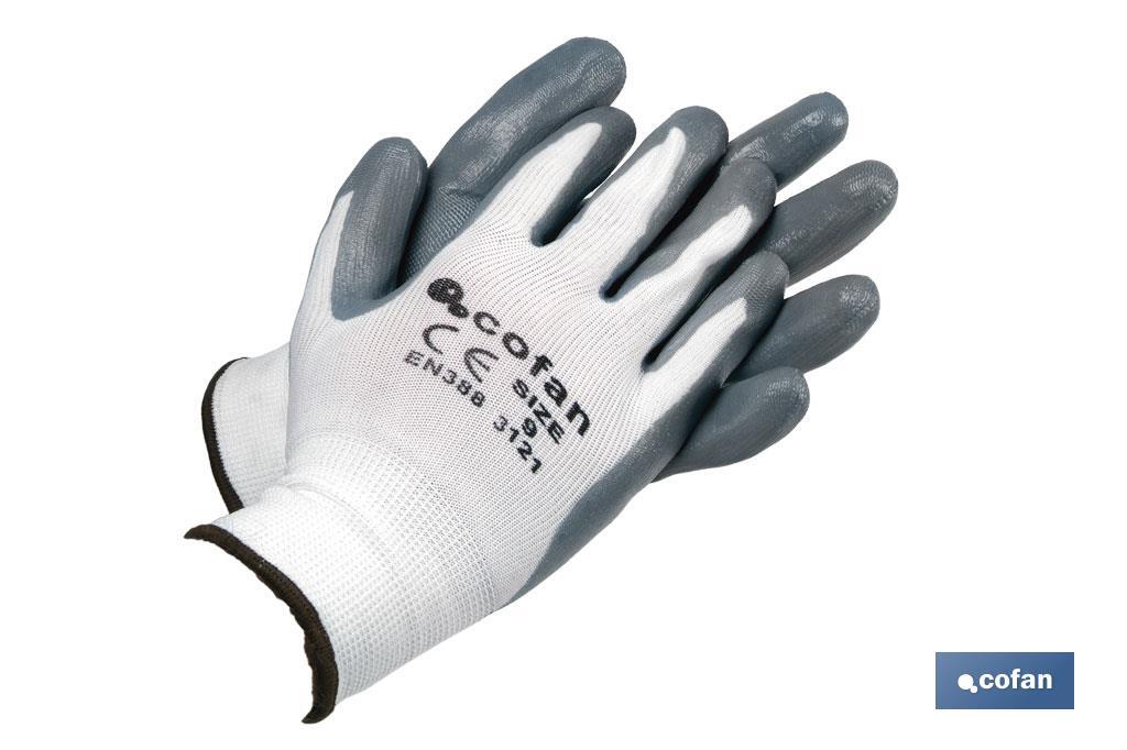 100% polyester gloves | Impregnated glove for added safety | Flexible gloves | Comfort and protection | Seamless gloves - Cofan