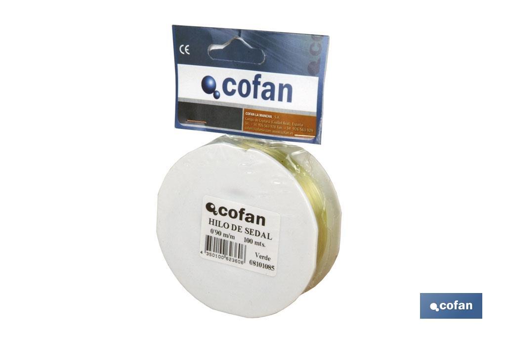 Mono-thread fishing line 100% nylon, green - Cofan