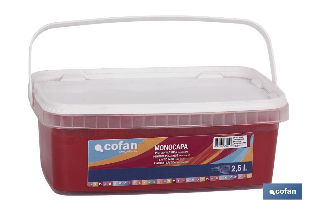 Peinture acrylique monocouche | Plusieurs couleurs | Convient pour utiliser à l'intérieur - Cofan