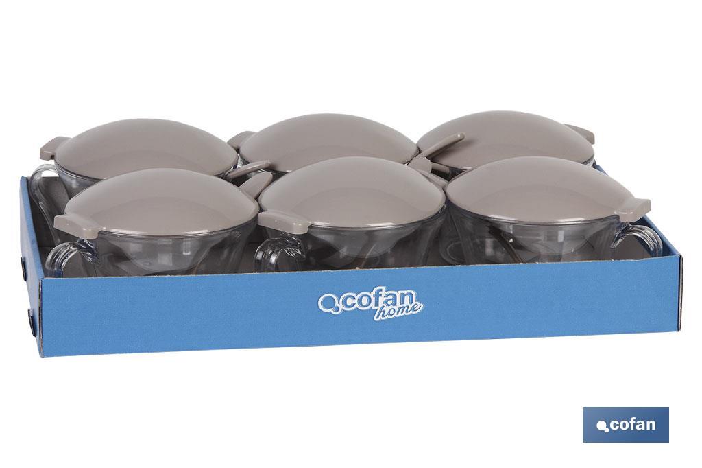 Sugar bowl with lid | Albahaca Model | Polypropylene and polystyrene | 120ml capacity | Several colours - Cofan