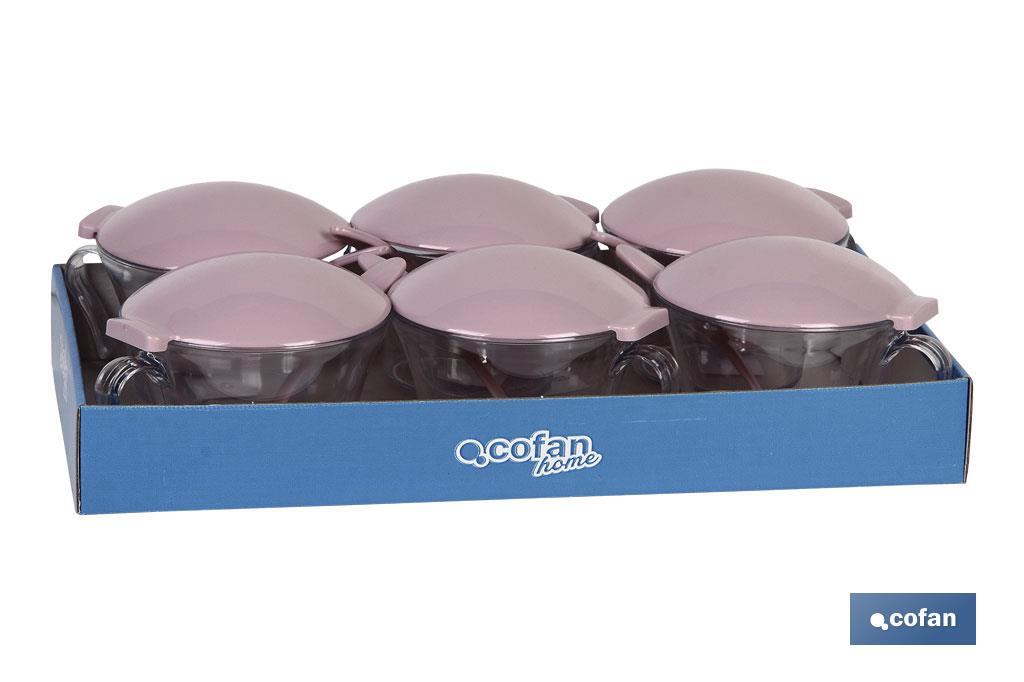 Sugar bowl with lid | Albahaca Model | Polypropylene and polystyrene | 120ml capacity | Several colours - Cofan