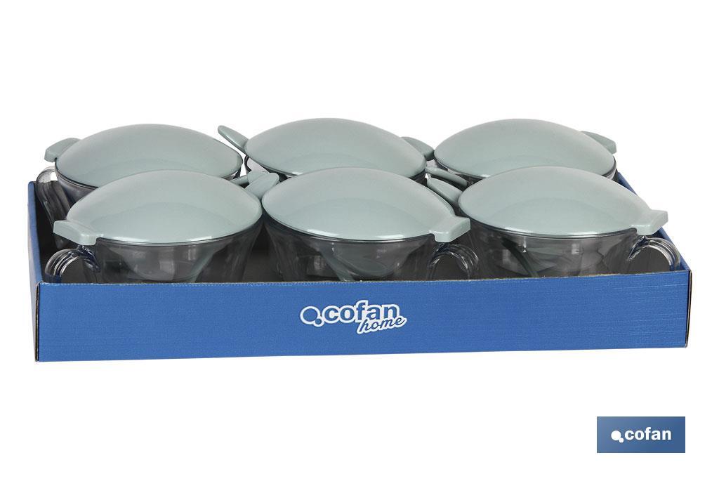 Sugar bowl with lid | Albahaca Model | Polypropylene and polystyrene | 120ml capacity | Several colours - Cofan