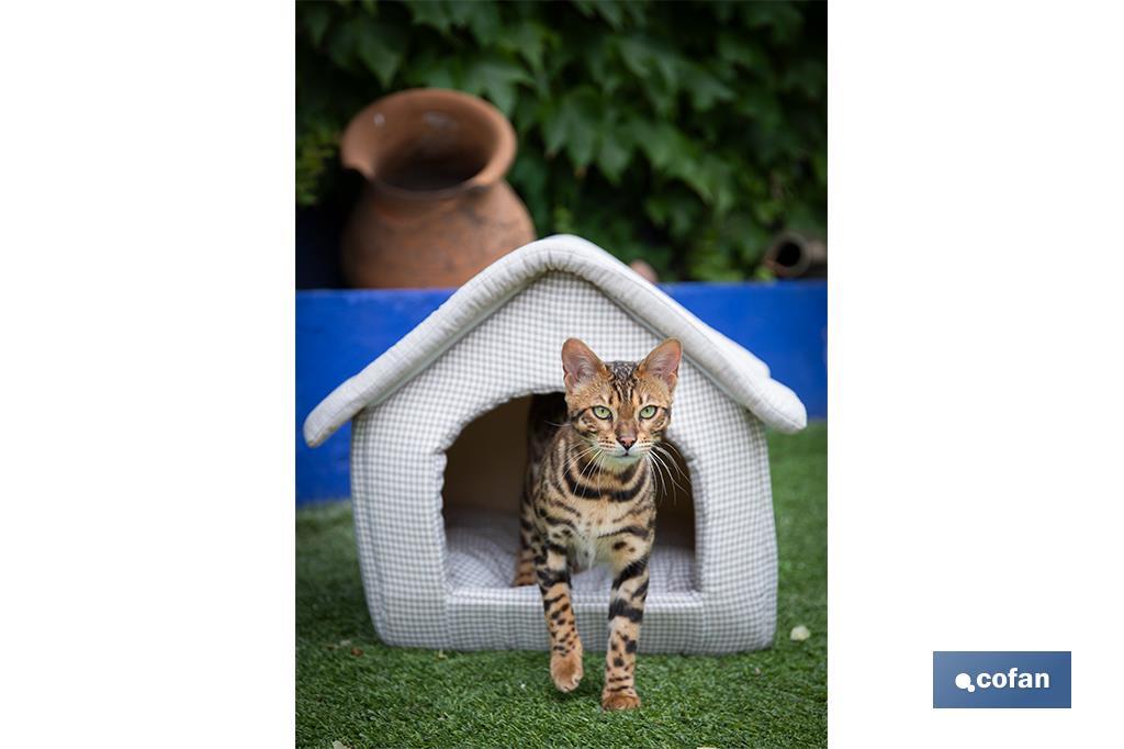 Casita de tela para Mascotas | Casa Portátil Lavable | Medida exterior: 47 x 39 x 42 cm - Cofan