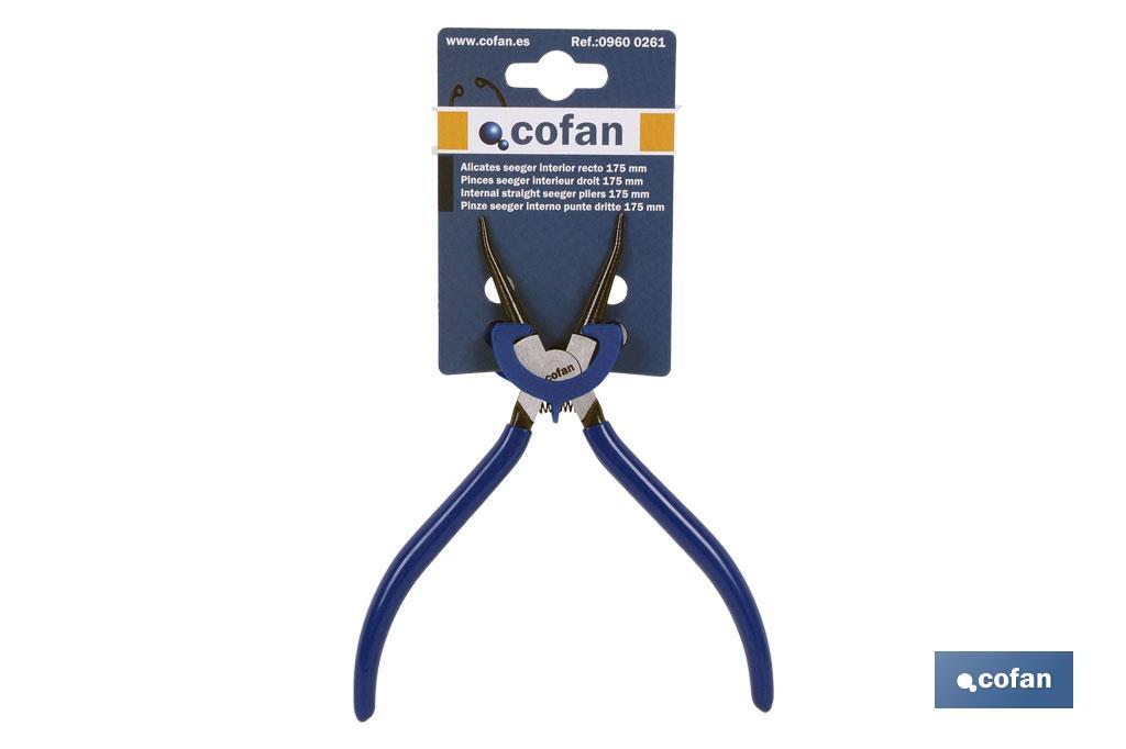 Round nose pliers for internal circlips | High-quality steel | Size: 300mm - Cofan