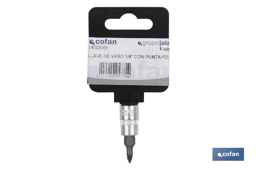 1/2" screwdriver bit socket | High-quality chrome-vanadium steel | With Phillips 3 tip - Cofan
