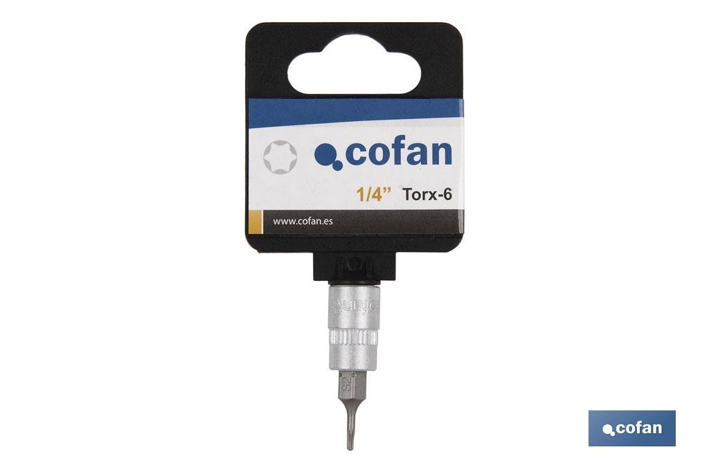 Soquetes ponta Torx 1/4" - Cofan