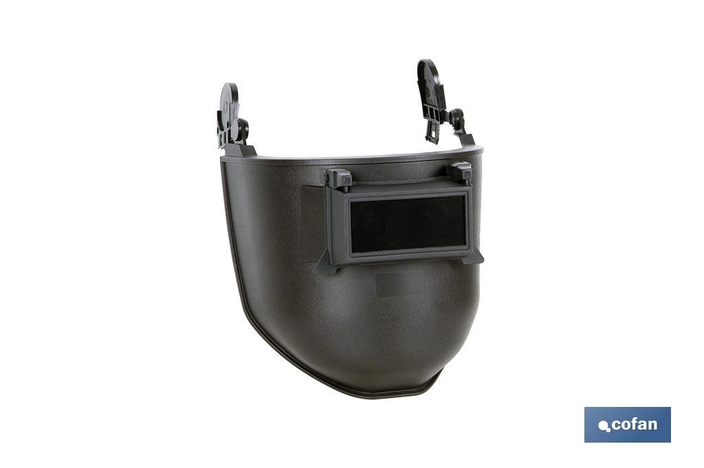 Máscara de soldar | Adaptável ao capacete de obra | Cor preta - Cofan
