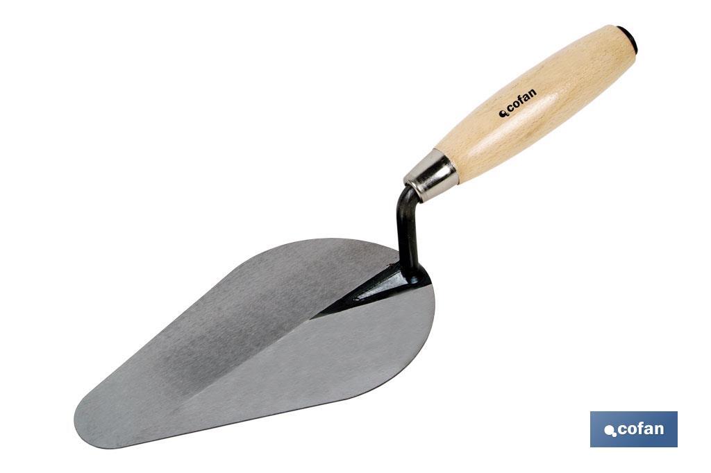 Brick trowel, Arabia Model | Available in two different sizes | Wooden handle | Suitable for construction industry - Cofan