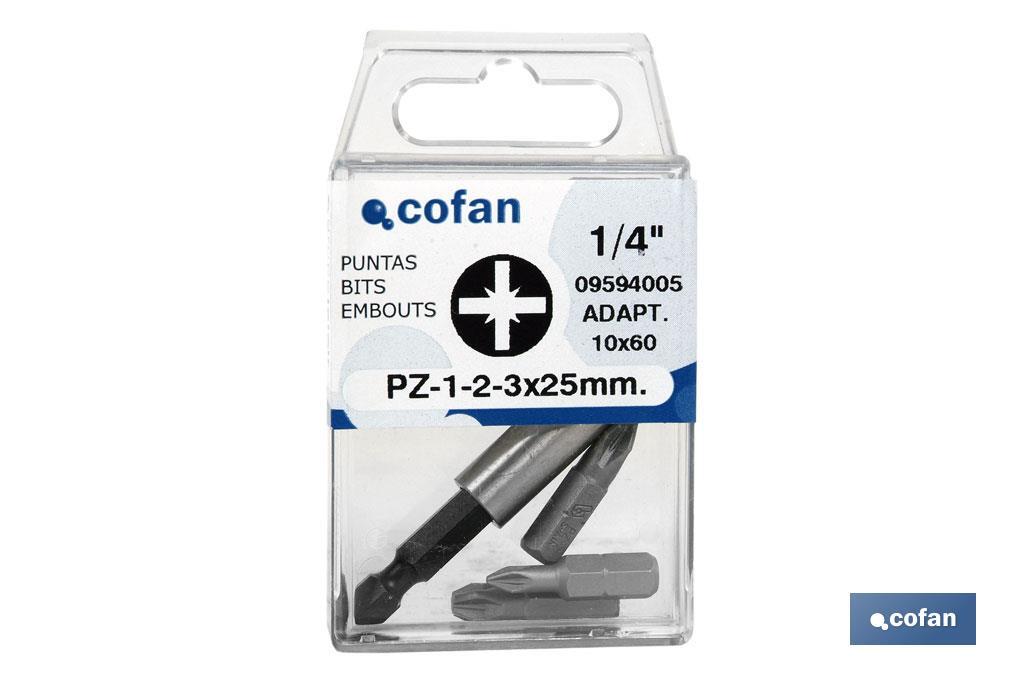 Bit holder + 3 bits PZ - Cofan