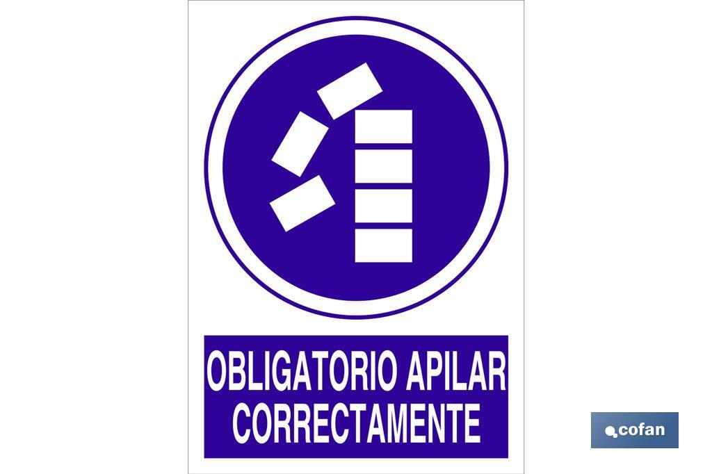 Obligatorio apilar correctamente - Cofan